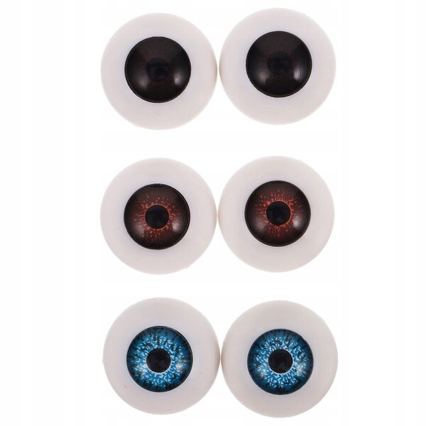 3 Paar bunte Augen für Puppen und Plüsch – kreatives Zubehör für Heimwerker