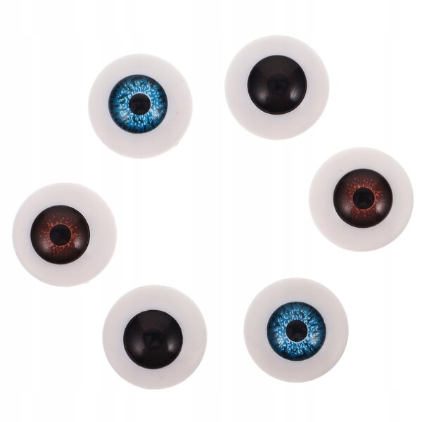 3 Paar bunte Augen für Puppen und Plüsch – kreatives Zubehör für Heimwerker