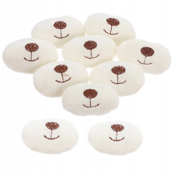10 Stück beige Bärennasen für DIY Stoffpuppen 4,5x3x2 cm