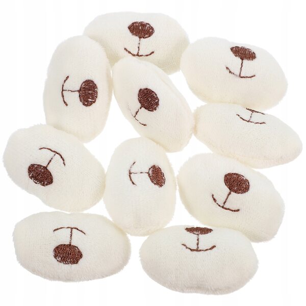 10 Stück beige Bärennasen für DIY Stoffpuppen 4,5x3x2 cm