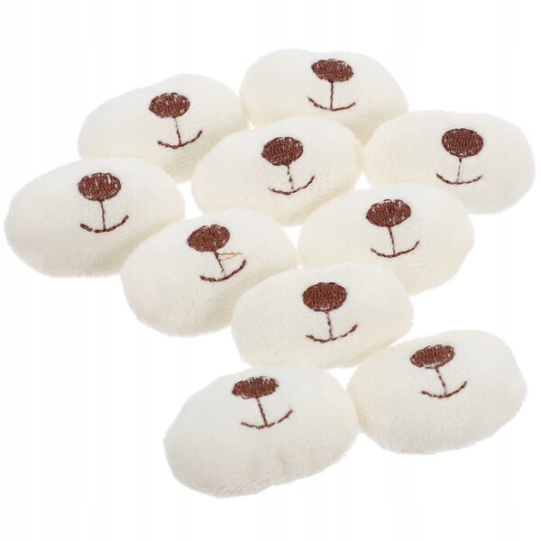 10 Stück beige Bärennasen für DIY Stoffpuppen 4,5x3x2 cm