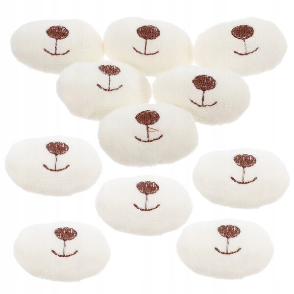 10 Stück beige Bärennasen für DIY Stoffpuppen 4,5x3x2 cm