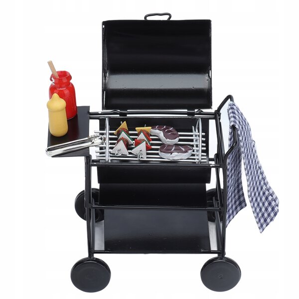 Mini Grill in scala 1:12 con accessori per domotica e scene miniature