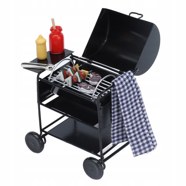 Mini Grill in scala 1:12 con accessori per domotica e scene miniature