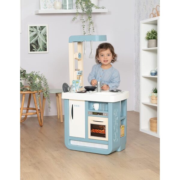 Spielküche für Kinder mit Geräuschen, Backofen, Kühlschrank und 23 Zubehörteilen
