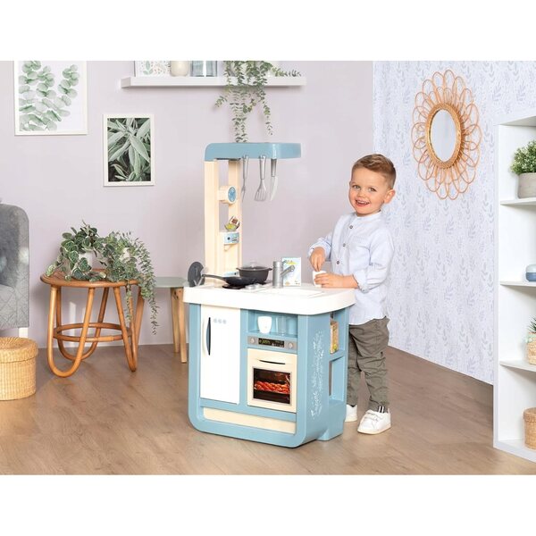 Spielküche für Kinder mit Geräuschen, Backofen, Kühlschrank und 23 Zubehörteilen