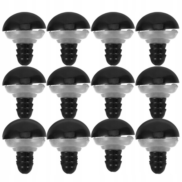 100 schwarze Kunststoffaugen 15 mm für Puppen und DIY-Dekorationen