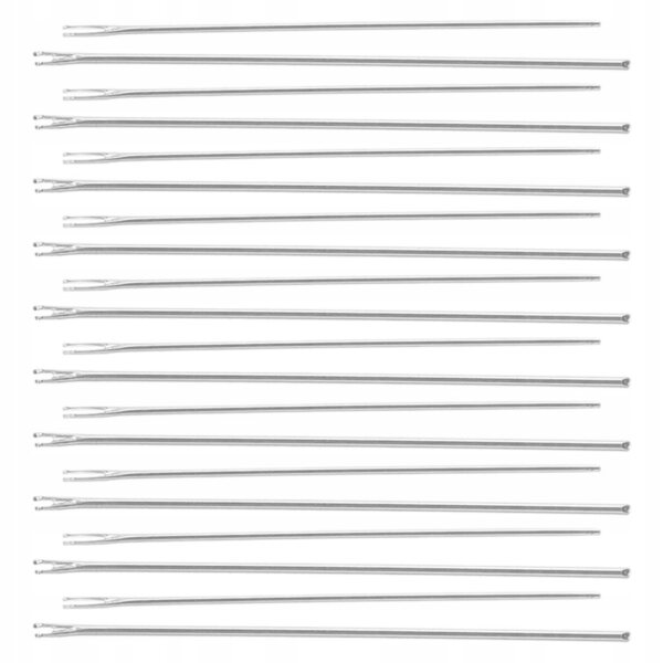 Set 20 strumenti in metallo argento per trapianto capelli bambole DIY