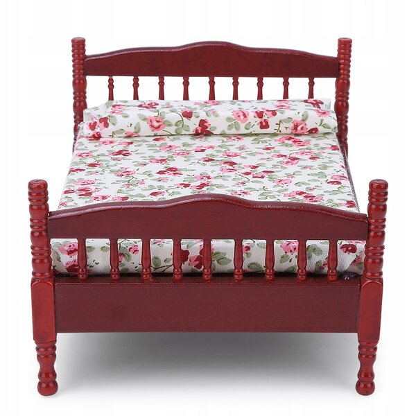 Miniatura 1:12 Letto per Bambole Camera da Letto Accessori Decorativi