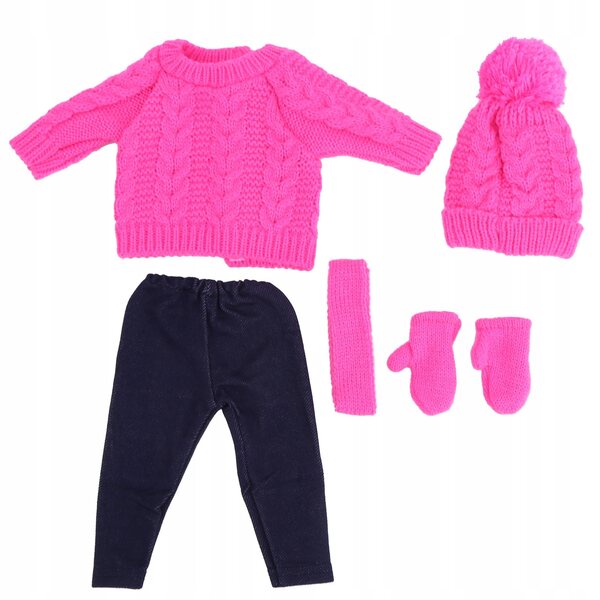 Ubranka per bambole 18 pollici: maglioni, pantaloni, cappelli, sciarpe, guanti
