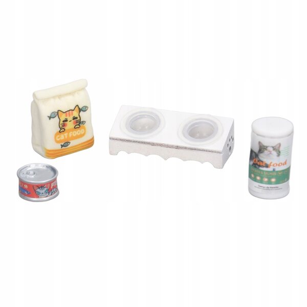 Miniatura ciotola per cibo gatto realistica per casa delle bambole 1/12