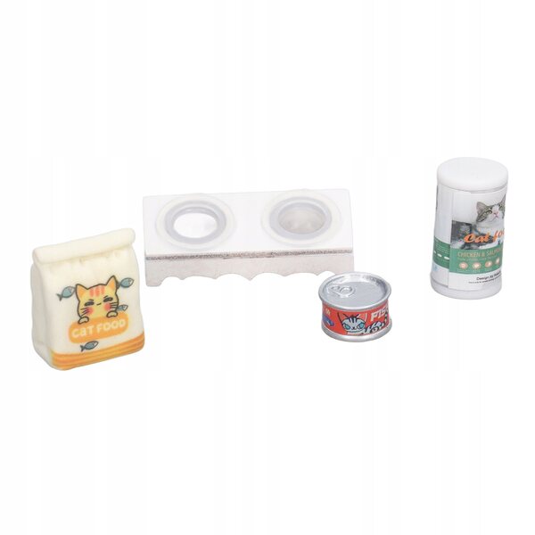 Miniatura ciotola per cibo gatto realistica per casa delle bambole 1:12