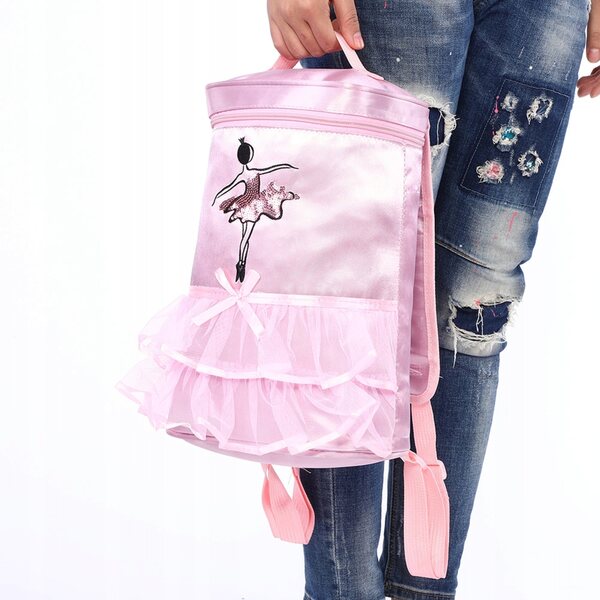 Ballerina-Rucksack aus strapazierfähigem und leichtem Satinstoff für Mädchen