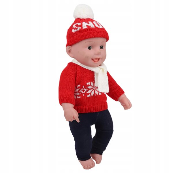 Weihnachtskleidung für 43-cm-Puppen mit wasserdichten Pullovern, Hosen und Mützen