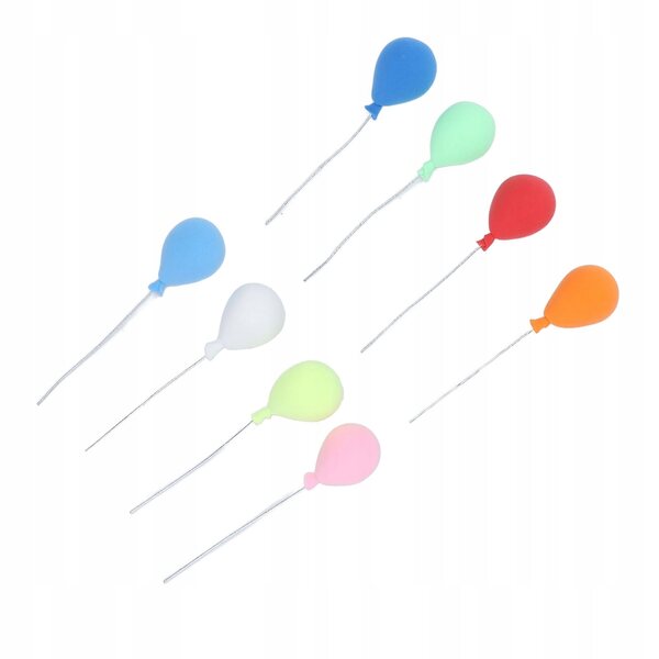 8 Miniaturballons 1:12 aus farbigem Schaumstoff für das Puppenhaus