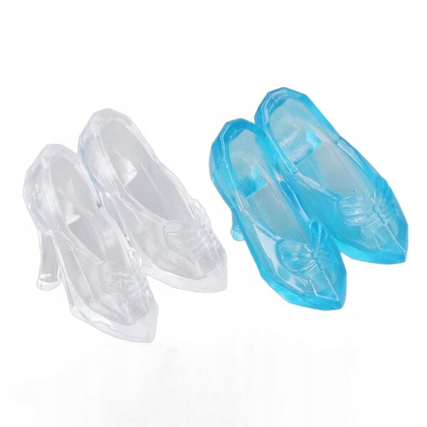 Set 60 scarpe alte e 20 orecchini colorati per bambole 1:12 miniatura