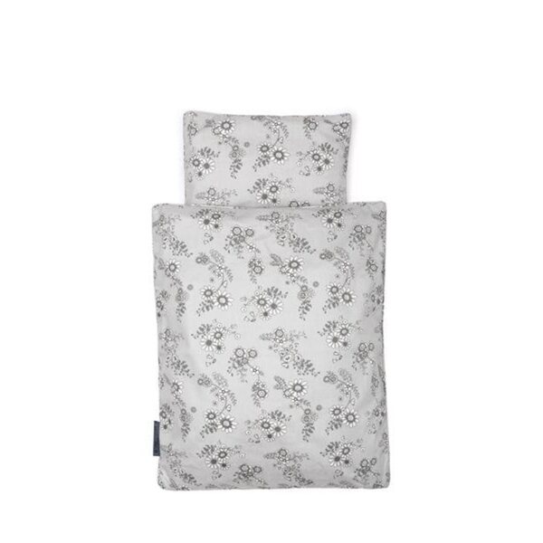 Smallstuff Copripiumino per Bambole Grey Flower Garden in Tessuto 32,5x39 cm