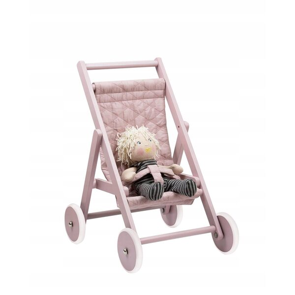 Passeggino per Bambole Smallstuff Doll Buggy Powder in Tessuto 3+ Anni