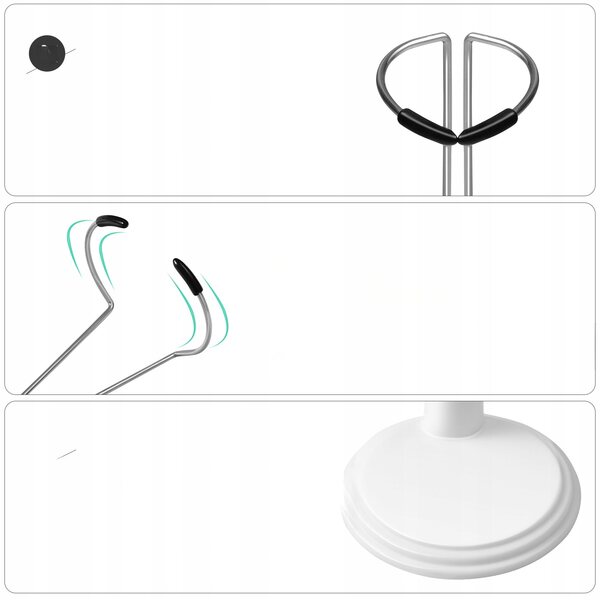 Set 4 supporti espositivi per bambole con base stabile in PVC 9x5,5 cm
