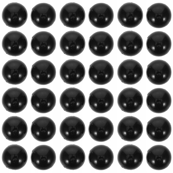 200 schwarze Kunststoffaugen mit flacher Rückseite für Puppen und Bastelprojekte