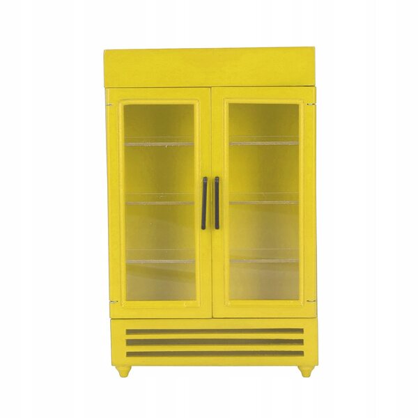 Mini frigorifero in legno per case delle bambole, portatile e decorativo