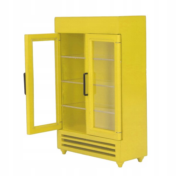 Mini frigorifero in legno per case delle bambole, portatile e decorativo