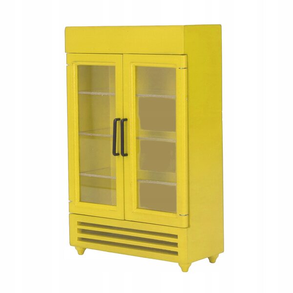Mini frigorifero in legno per case delle bambole, portatile e decorativo