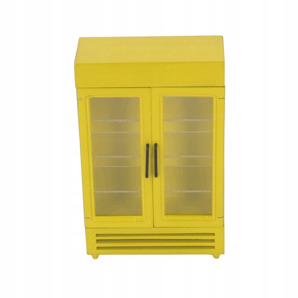 Mini frigorifero in legno per case delle bambole, portatile e decorativo