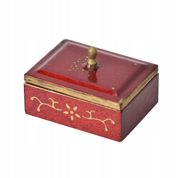 Miniatura scatola da cucito con set utensili per modellismo scala 1/12