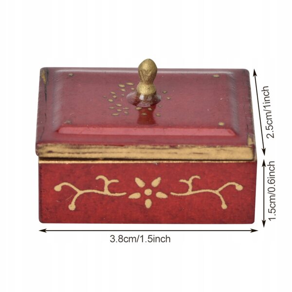 Miniatura scatola da cucito con set utensili per modellismo scala 1/12