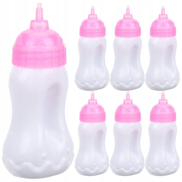 Set 10 Bottiglie Miniatura per Bambole Colori Vivaci e Materiale Sicuro