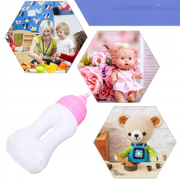 Set 10 Bottiglie Miniatura per Bambole Colori Vivaci e Materiale Sicuro