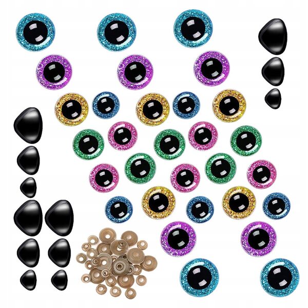 Set Occhi e Nasi di Plastica Sicuri per Bambole e Giochi Creativi DIY