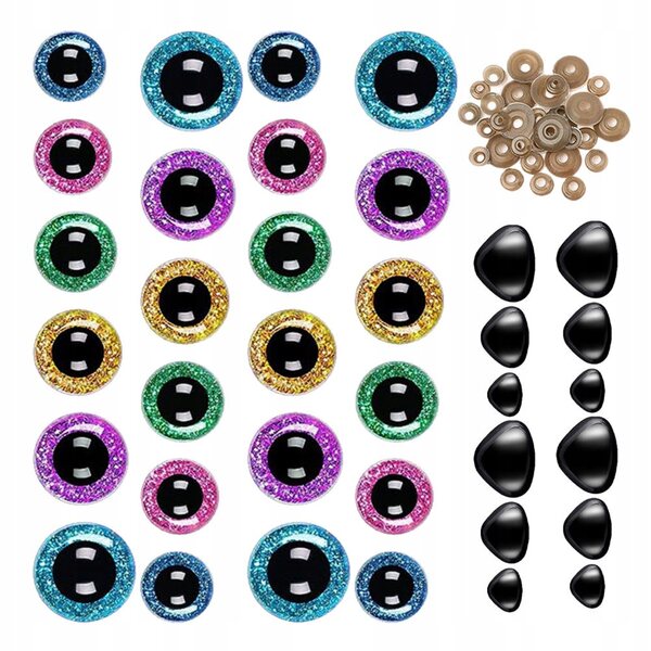 Set Occhi e Nasi di Plastica Sicuri per Bambole e Giochi Creativi DIY