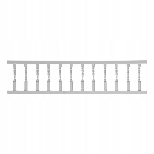 1:12 Holzbalustrade für Puppenhaus, elegante Miniaturdekoration