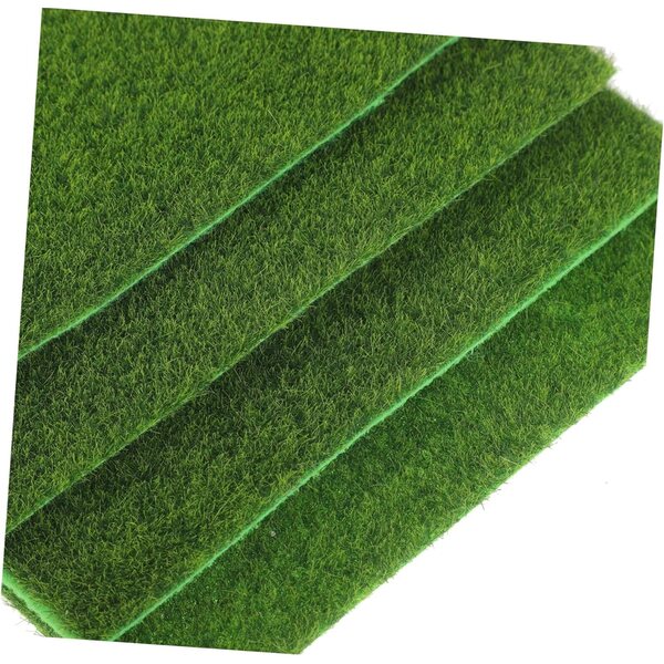 Set 4 Mini Piante Artificiali PVC 15x15 cm Decorazioni Giardino e Micro Paesaggi