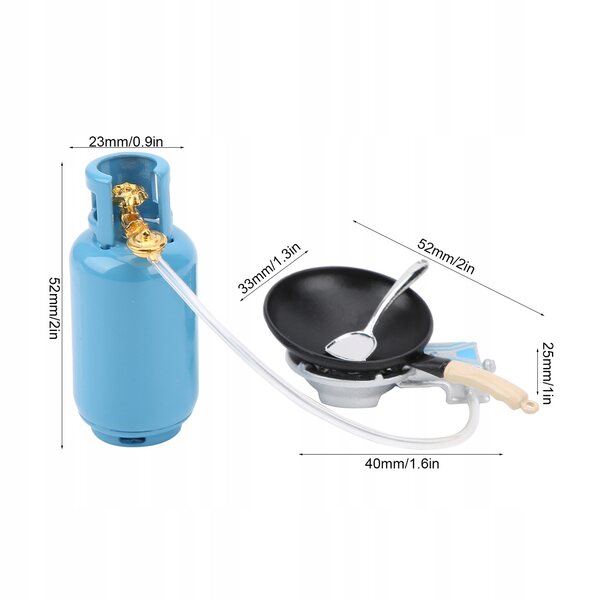 Miniatura casa 1:12 serbatoio per cucina a gas - accessorio decorativo dettagliato