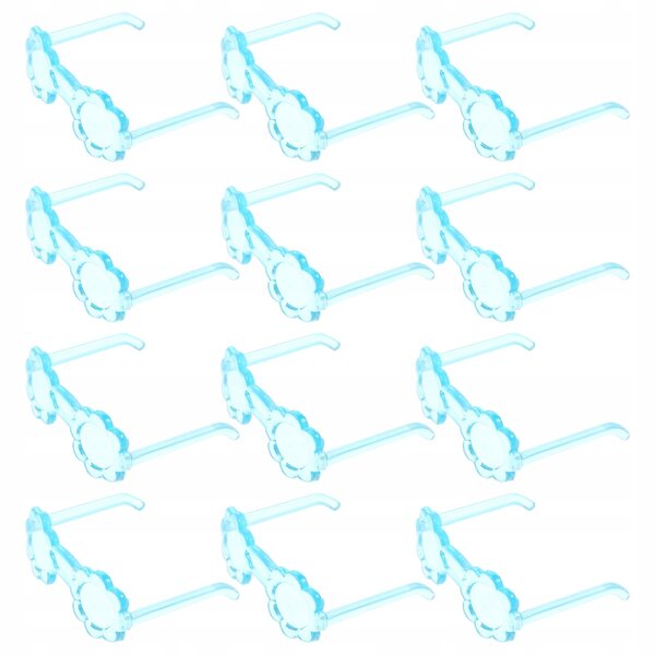 100 blaue Mini-Brillen für Puppen aus widerstandsfähigem und leichtem Kunststoff