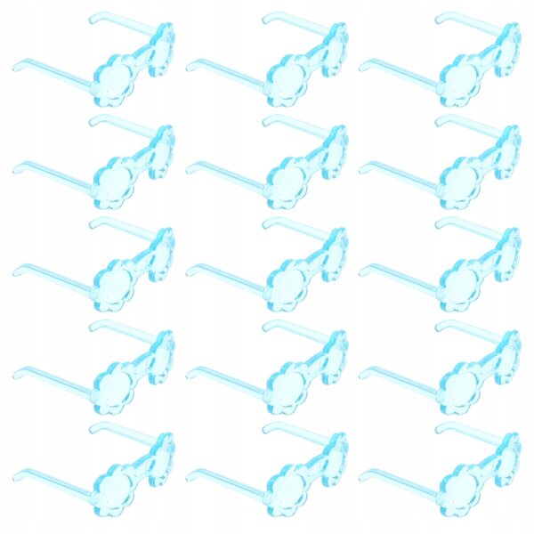 100 blaue Mini-Brillen für Puppen aus widerstandsfähigem und leichtem Kunststoff