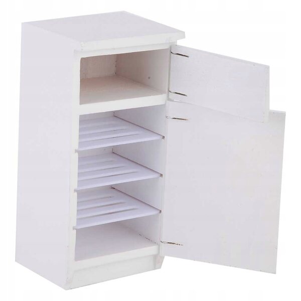 Mini frigorifero bianco in scala 1:12 modello realistico e compatto per accessori
