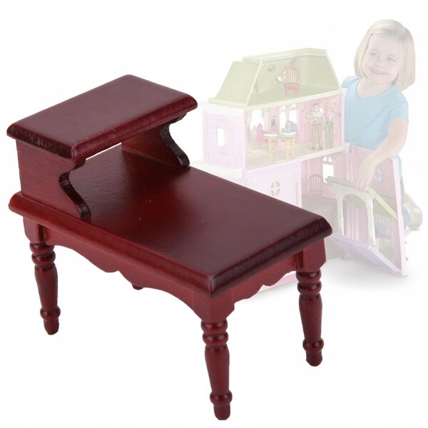 Miniatura Tavolo da Tè in Legno 1:12 per Case delle Bambole Elegante e Leggero