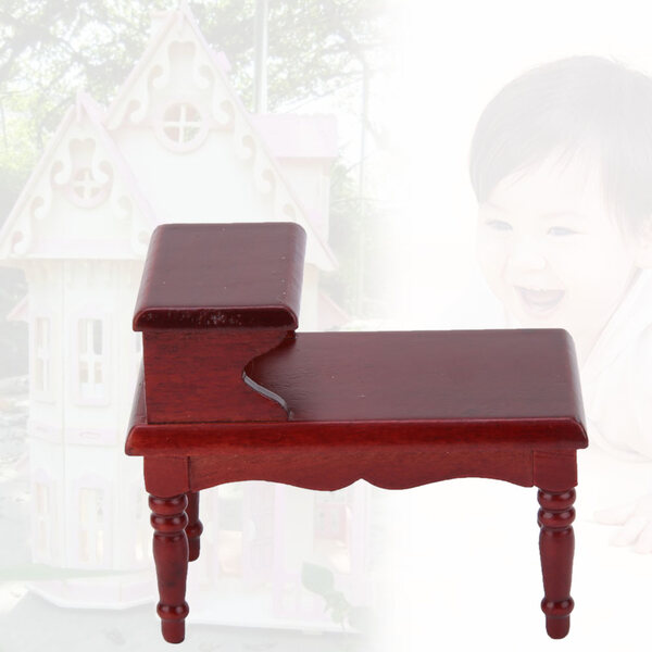 Miniatura Tavolo da Tè in Legno 1:12 per Case delle Bambole Elegante e Leggero