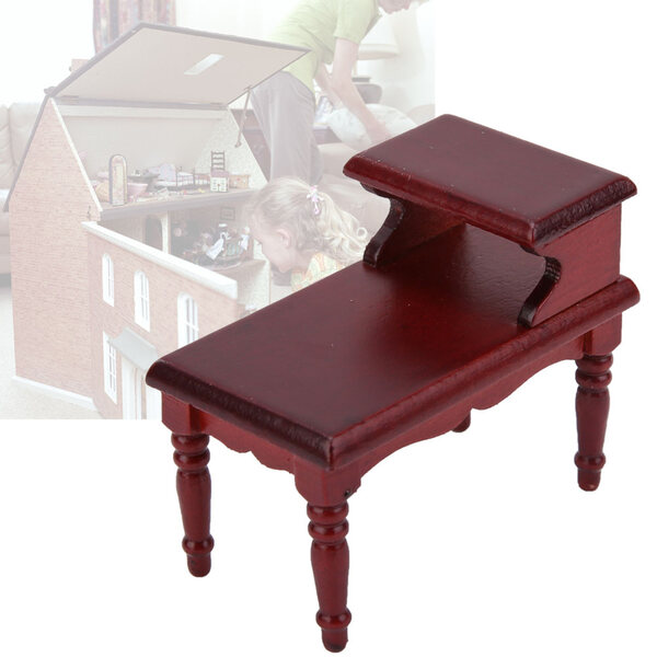 Miniatura Tavolo da Tè in Legno 1:12 per Case delle Bambole Elegante e Leggero