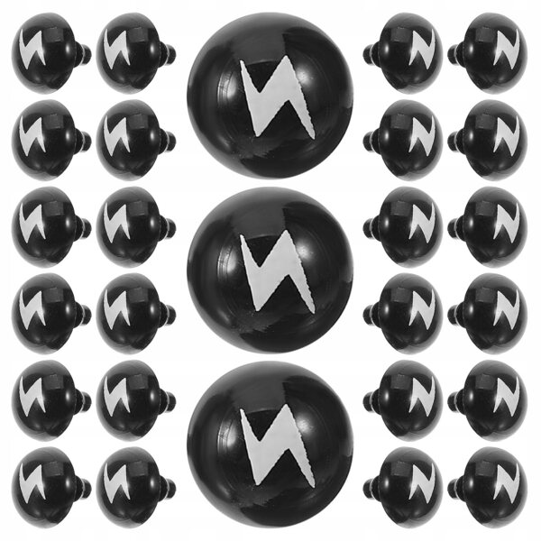100 widerstandsfähige schwarze Kunststoffaugen für Puppenkreationen und Dekorationen