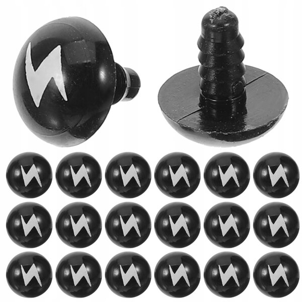 100 widerstandsfähige schwarze Kunststoffaugen für Puppenkreationen und Dekorationen