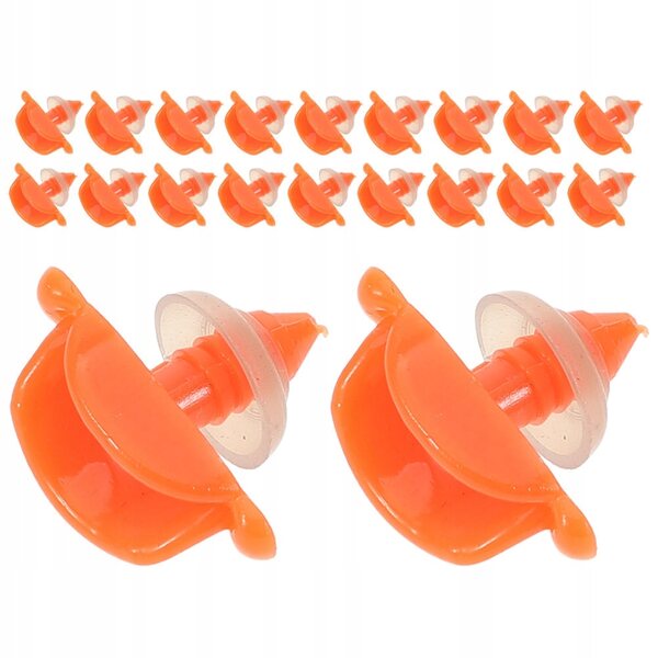 Set 20 Becco di Anatra in Plastica per Progetti Creativi DIY Arancione