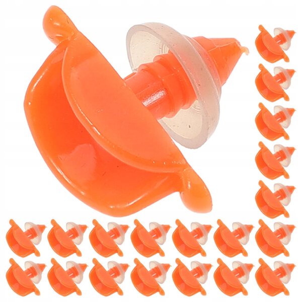 Set 20 Becco di Anatra in Plastica per Progetti Creativi DIY Arancione