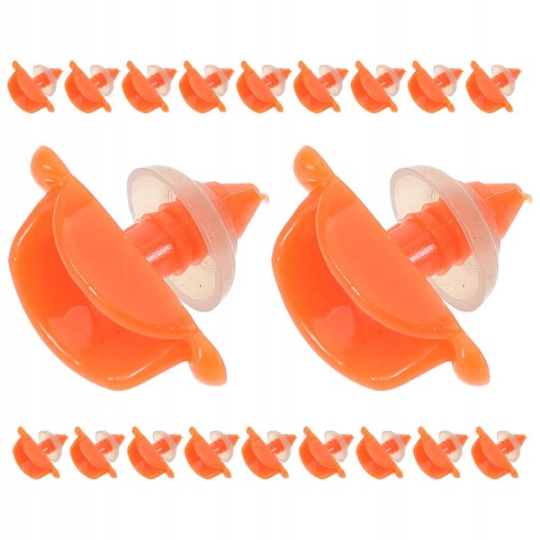 Set 20 Becco di Anatra in Plastica per Progetti Creativi DIY Arancione