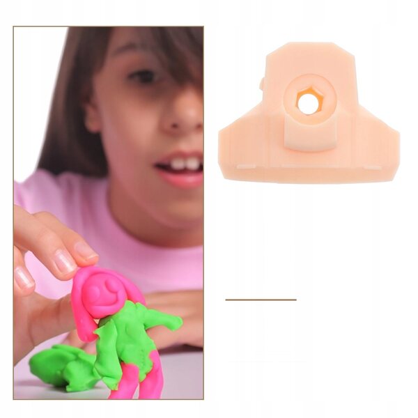 Set 3 supporti per volti bambole fai da te in plastica sicura per bambini