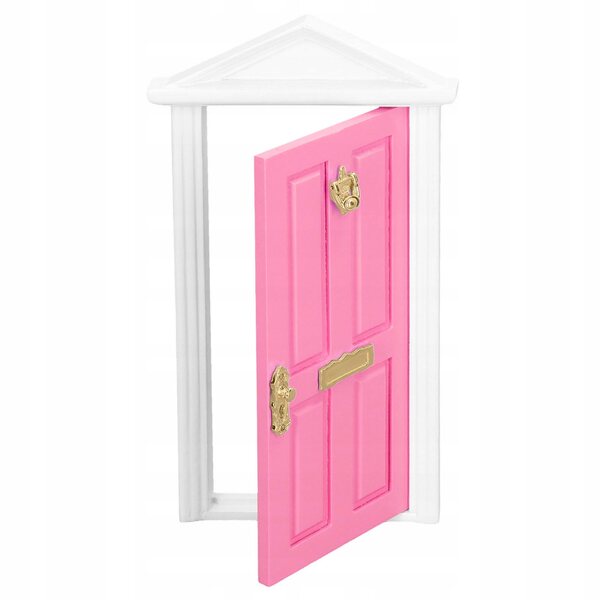 Mini porte in legno colori chiari per casa delle bambole scala 1:12 in betulla